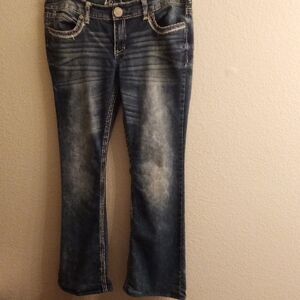 Stylish  Plus Blue Denim Jeans B25